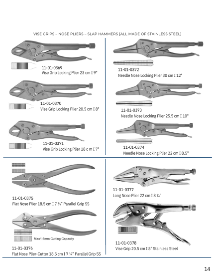 Visa Grips- Nose Pliers-Slap Hammers