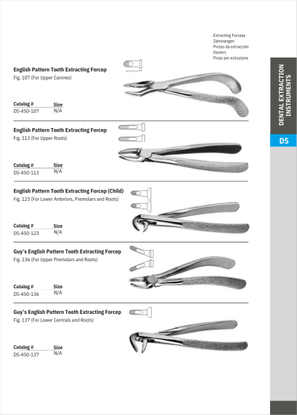 English Pattern Tooth Extracting Forcep